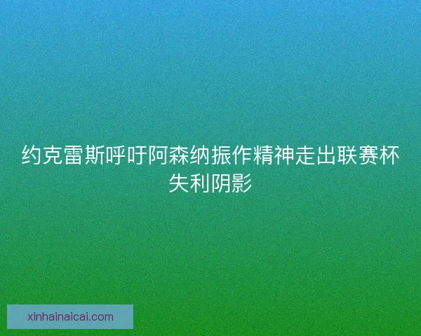 约克雷斯呼吁阿森纳振作精神走出联赛杯失利阴影